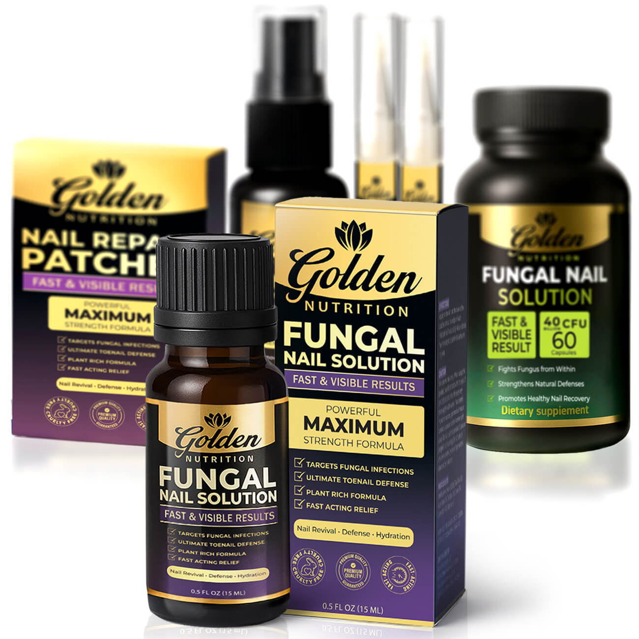 Golden Nutrition® Fungal Nail Solution (Undecylenic Acid 25%) — toenail fungus treatment / antifungal nail solution (product image)
